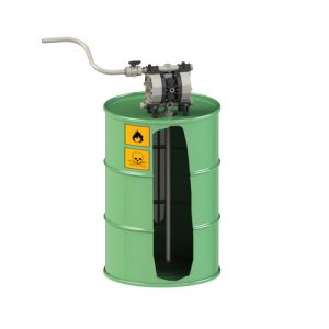 A drum diaphragm pump with suction lance